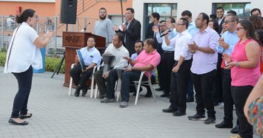 صور.. شباب ذوى الاحتياجات الخاصة بالجامعة الألمانية يشاركون بمعرض الساحل الشمالى