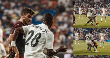 مهارات نجم ريال مدريد الجديد فينيسيوس جونيور ضد ميلان.. فيديو