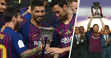 برشلونة بطلا لكأس السوبر الإسباني للمرة الـ13 فى تاريخه.. البارسا يقهر إشبيلية بلدغة ديمبلي ويوسع الفارق مع ريال مدريد.. ميسي يرفع لقب البطولة للمرة الأولى قائدا.. البرغوث أكثر المتوجين بالألقاب فى كتالونيا