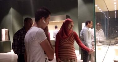 صور.. إقبال شديد على متحف سوهاج القومى بعد افتتاحه 