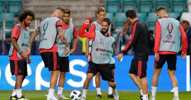 صور.. ريال مدريد يختتم تدريباته على ملعب السوبر الأوروبى قبل قمة أتلتيكو