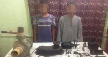 القبض على شخصين سرقا موتور الرى بكنيسة الكاثوليك بأسيوط