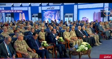 صور.. 30 رسالة وجهها السيسى للمصريين فى افتتاح مجمع مصانع الأسمنت ببنى سويف