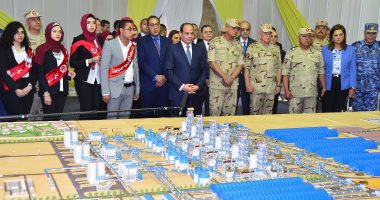 صور.. السيسي: رواتب عمال "القومية للأسمنت" وصلت 14 ألف جنيه رغم خسارة الشركة
