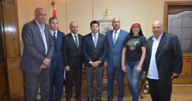 وزير الرياضة يلتقى أمين عام الاتحاد العربى و رئيس الاتحاد المصرى للكرة الطائرة