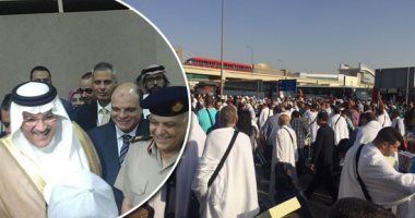 مساعد وزير الدفاع والسفير السعودى يشاركان فى وداع بعثة حج أسر شهداء الجيش والشرطة.. مشاعر الفرحة تسيطر على المغادرين.. ويؤكدون: أرواحنا ودمائنا فداء لمصر .. و"أسامة نقلى": تكريم خادم الحرمين لهم "مستحق"