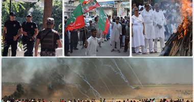صور.. العالم هذا المساء.. استشهاد فلسطينيين اثنين وإصابة 241 فى مسيرات العودة.. حرق جثمان رئيس وزراء الهند الأسبق أتال فاجبانى.. تركيا ترفض الإفراج عن القس الأمريكى.. انتخاب"عمران خان" رئيسا لوزراء باكستان