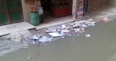 غرق شوارع الريان ومنطقة الفرن بالطالبية بمياه الصرف الصحى