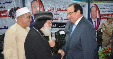 محافظ الدقهلية يستقبل قيادات الكنيسة والمهنئين بعيد الأضحى باستاد المنصورة