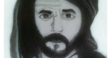 قارئ يشارك صحافة المواطن بموهبته فى الرسم