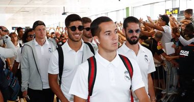 استقبال حافل لبعثة ريال مدريد فى جيرونا قبل مباراة الليلة.. فيديو