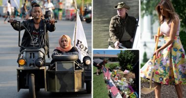 صور.. العالم هذا الصباح.. نصب تذكارى تخليدا لوفاة جون ماكين بأمريكا.. بوتين يتنزه فى سيبيريا مع كبار مسئولين أمنيين.. انطلاق فعاليات مهرجان إسكوتر بإندونيسيا.. وميلانيا ترامب تشارك فى زراعة أشجار بالبيت الأبيض