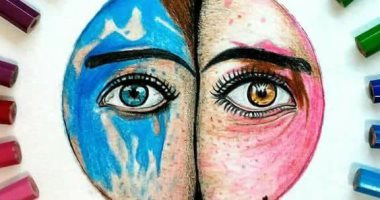 قارئة من المنوفية ترسل صورًا لأعمالها فى الرسم بالألوان 