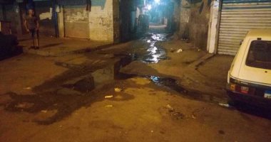 صور.. انتشار مياه الصرف الصحى بشارع السودان فى المهندسين