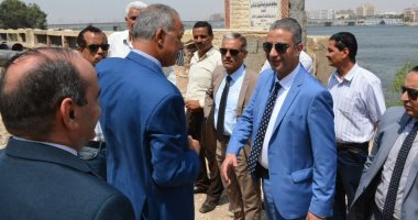 محافظ سوهاج الجديد يتفقد أعمال تطوير الكورنيش الغربى فى أول يوم عمل