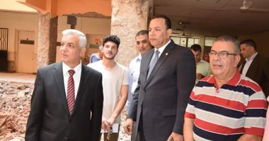 رئيس جامعة المنوفية ونائبه يتفقدان تجهيزات كلية العلوم