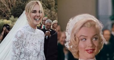 بعد 65 سنة.. مقارنة بين مارلين مونرو وكيارا فيرانى بسبب فستان زفاف 