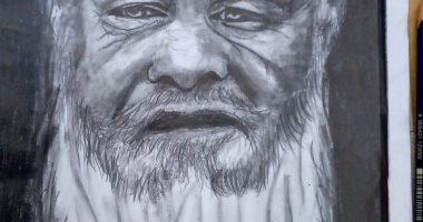 رسام الفيوم يشارك بلوحاته الفنية.. ويؤكد: حلمى اللالتحاق بكلية فنون جميلة  