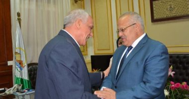 محافظ الجيزة يستقبل رئيس جامعة القاهرة لتهنئته بتولى مهام منصبه
