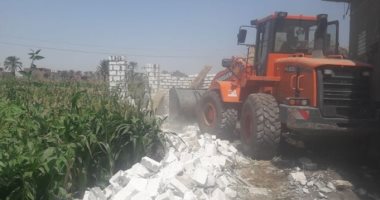 إزالة 37 حالة تعد على الأراضى الزراعية بمركز العدوة بالمنيا