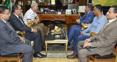 محافظ المنوفية يستقبل وفد مركز المعلومات بمجلس الوزراء
