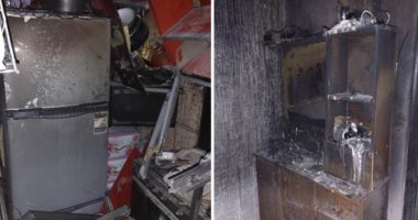صور.. مسجل خطر يشعل النيران فى شقة ابن شقيقه بسبب 200 جنيه إتاوة.. العريس رفض الاستسلام لابتزاز عمه فحرق شقته.. 350 ألف جنيه خسائر المنزل.. والمتهم هدد الضحية بالقتل إذا لم يتنازل عن القضية