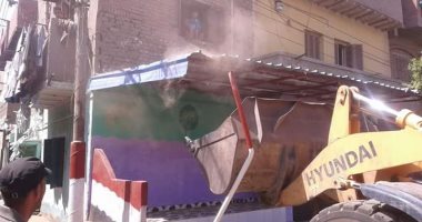 صور ..إزالة 315 حالة اشغالات بشوارع مركز سمسطا جنوب بنى سويف