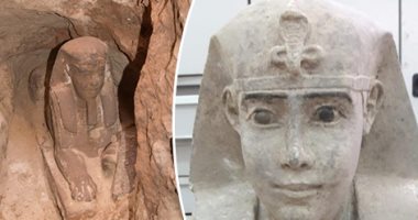 صور.. تفاصيل اكتشاف تمثال لأبى الهول فى معبد كوم أمبو.. ومدير الآثار: طوله 70 سم ومصنوع من الحجر الرملي.. ويرجع للعصر البطلمى وقد يكون نقل من منطقة السلسلة.. ومشروع خفض المياه الجوفية أدى لاكتشافات كثيرة
