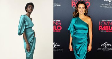 صور.. مقارنة بينلوبى كروز مع عارضة  دار أزياء"Ralph & Russo" بسبب فستانها 