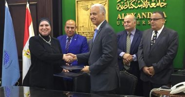 جهاز تنمية المشروعات يوقع مذكرة تفاهم مع جامعة الإسكندرية وجامعة فاروس