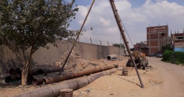 صور.. توقف مشروع الصرف الصحى بقرية الحجاز فى الإسماعيلية