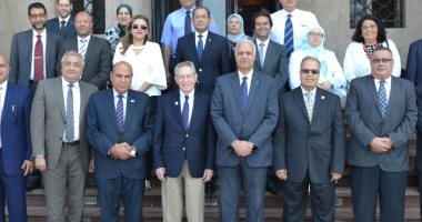 عصام الكردى يستقبل رئيس جامعة أوشن كونتى الأمريكية والوفد المرافق له