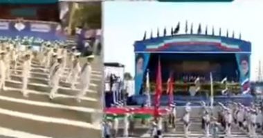 فيديو.. رئيس إيران يغادر المنصة فور استهداف مسلحين عرضا عسكريا فى الأحواز
