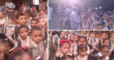 صور .. انتظام الدراسة فى أول يوم من العام الدراسى الجديد بالمحافظات.. تحويل مسجد مدرسة بالإسماعيلية لفصل دراسى بسبب الازدحام.. محافظ البحيرة يطلب من تلميذ ابتدائى كتابة "تحيا مصر" أمام زملائه لغرس حب الوطن 
