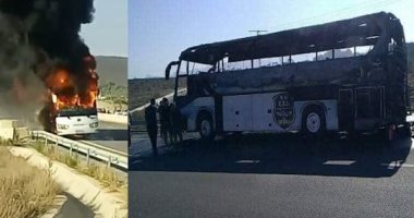 تعرف على سبب احتراق حافلة وفاق سطيف الجزائرى.. فيديو