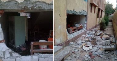 صور.. تفاصيل انفجار أسطوانة بوتاجاز فجرًا داخل مدرسة ميت ميمون بالغربية.. تهشم زجاج الفصول وتحطم جدار البوفية.. ووكيل وزارة التعليم يشكل لجنة لحصر التلفيات ويمنح الطلاب إجازة.. ويصدر تعليمات لمنع تكرار الحادث