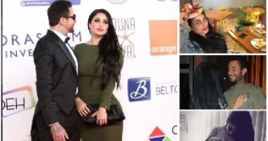 من الخطوبة للزواج.. صور جمعت أحمد الفيشاوى بزوجته الجديدة