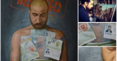 " تذكرتى رايح جاى"..  "نشأت" رسم حكاوى المغتربين على لوحة "أختام"