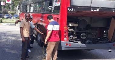 كثافات مرورية أعلى كوبرى القبة اتجاه الفنجرى بسبب أتوبيس معطل 