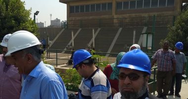 وفد ألمانى يتفقد محطة صرف زنين بالجيزة لإجراء توسعات مستقبلية لها
