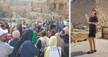 فى حضرة أهرامات الجيزة.. زاهى حواس يشرح أهمية الحضارة المصرية للأطفال.. ويعلن اكتشاف مقبرة زوجة الملك توت عنخ آمون بوادى الملوك.. وصاحبة مبادرة "مصر أحلى":  يجب تعليم النشء حسن استقبال السائح