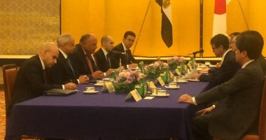 سامح شكرى يترأس مع نظيره اليابانى اجتماع آلية الحوار الاستراتيجى بين البلدين