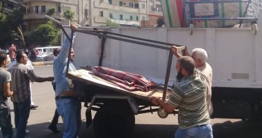 صور .. حملات لإزالة الإشغالات وضبط حائزى الأسلحة والمواد المخدرة بالجيزة 