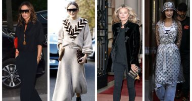 على هامش فعاليات أسبوع موضة ربيع 2019 فى باريس.. نجمات خطفن الأنظار بالـSTREET STYLE.. بيلا حديد بمعطف شفاف وقبعة بنفس التصميم وتى شيرت من CHANEL.. كيت موس تخطف الأنظار بالأسود.. وفيكتوريا بيكهام بإطلالة بسيطة