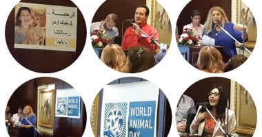 أمينة أباظة وسحر نوح ومحمد ثروت فى اليوم العالمى للرفق بالحيوان