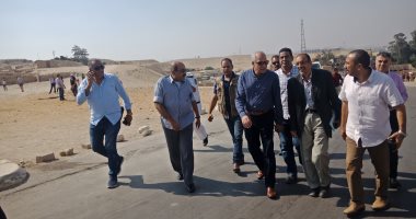 محافظ الجيزة يتفقد المنطقة الأثرية وطريق المنصورية ويوجه برفع أى مخلفات