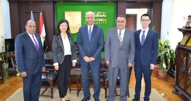 رئيس جامعة الإسكندرية للقنصل الصينى: نحن أول من وقعنا اتفاقية الحزام والطريق 