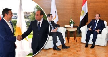 السيسى يصل "كريت" لحضور القمة الثلاثية بين مصر وقبرص واليونان.. الرئيس يبحث مع "تسيبراس" تعزيز التعاون فى السياحة والاستثمار والطاقة.. واتفاق على سرعة تنفيذ الاتفاقيات ومذكرات التفاهم الموقعة بين القاهرة وأثينا