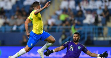 خيسوس يحرز هدف البرازيل الأول ضد السعودية فى الدقيقة 43