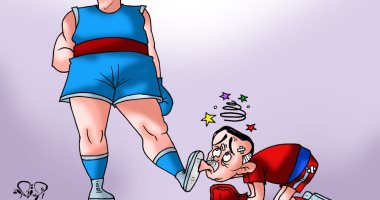 أردوغان يقبل قدم ترامب فى كاريكاتير " اليوم السابع "